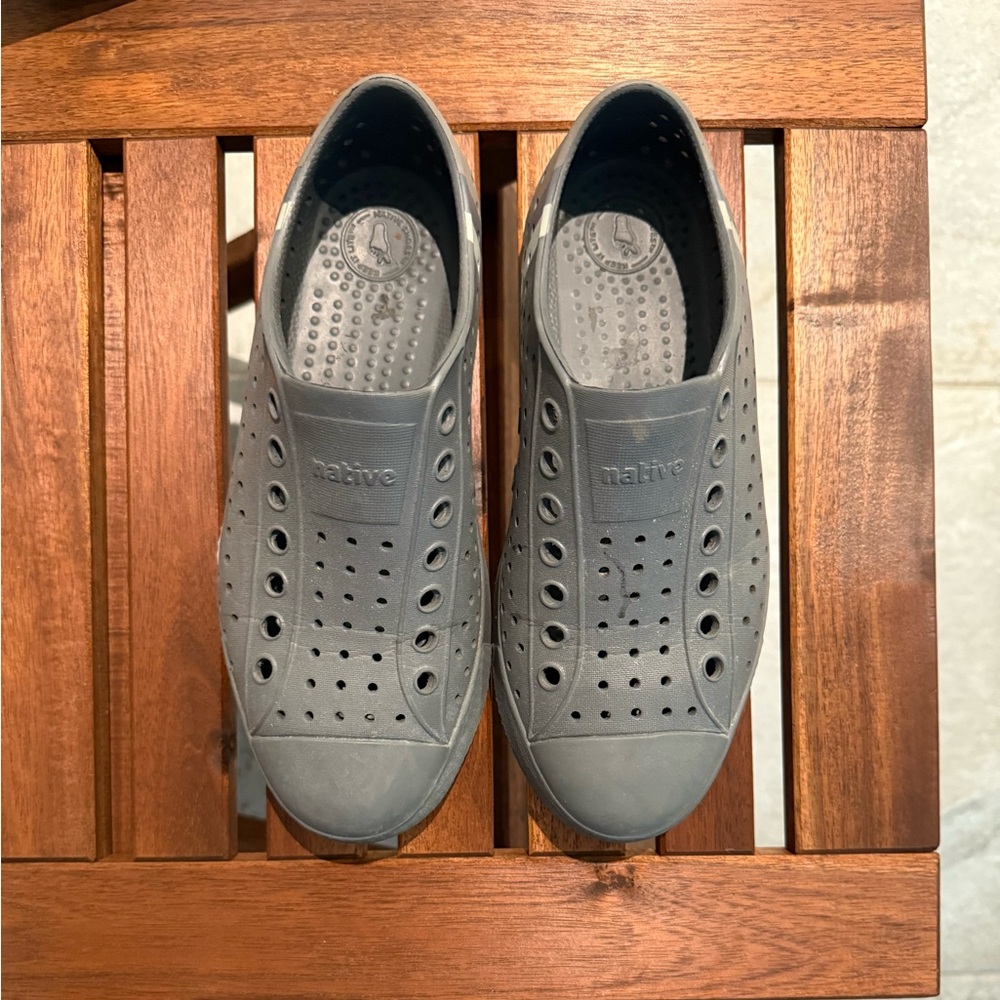 Native Unisex Charcoal Slip-On Sneakers